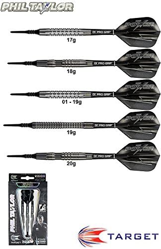 TARGET Darts 8ZERO Black 80% (Phil Taylor) Tungsten Softdarts