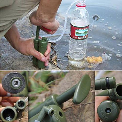 Teekini Outdoor Survival Water Filter Purifier Pump Drinking Pipe Cleaner For Camping Emergency
