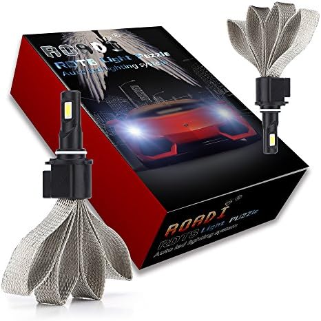 Roadi Led Headlight Bulbs Conversion Kit - All in one - 7600Lm 6000K 60W Diamond White - Light puzzle - 9006(HB4) - 2 Yr Warranty