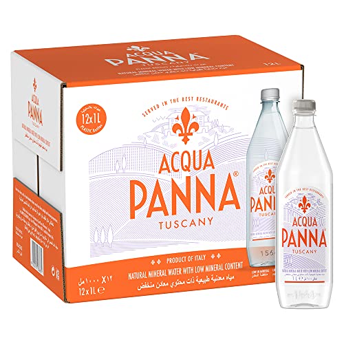 天然水　アクアパンナ（Acqua Panna）直輸入品　PET 1000mLｘ12本　トスカーナ産ナチュラルミネラルウォーター　・硬度：約108mg/L（中硬水）