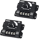 HiLetgo 2-in-1 LED Dimmer Switch 12V-24V 30A 360W Adjustable Voltage Regulator Brightness Controller for 5050 LED Strip Light