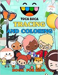 Toca Boca Tracing And Coloring Book For Kids: A High ...