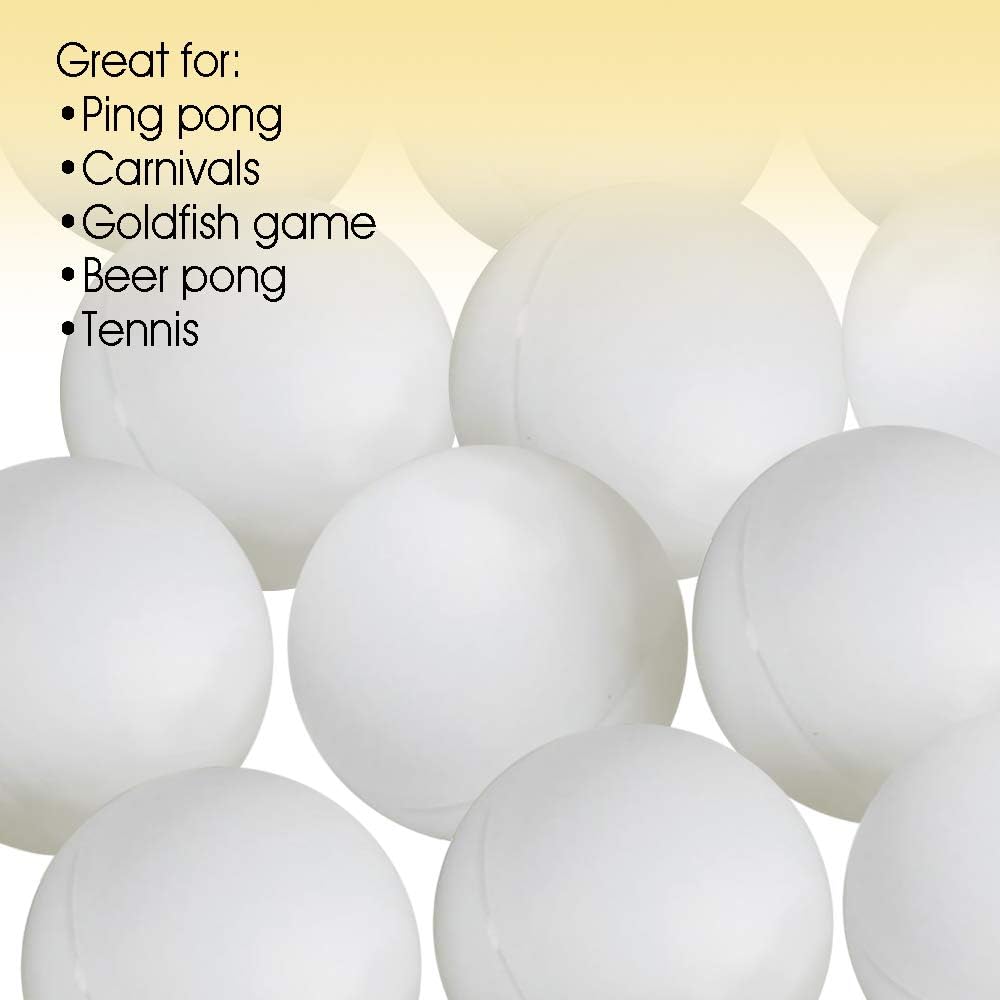 ArtCreativity Plastic Table Tennis Balls - Bulk Pack of 144 - Mini 1.5 Inch White Tennis Balls for Goldfish Game, or Table Games, Fun Carnival Games Supplies for Kids, Adults, Parties : Sports & Outdoors