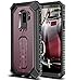 E LV Croco Series for Samsung Galaxy S9 Plus Holster Belt Clip Rugged Case - Curved Glass Screen Protector and Kickstand for Samsung Galaxy S9 Plus (Burgundy)
