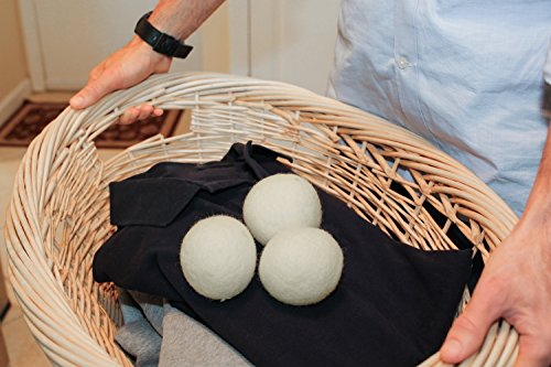 ST 559701 New Zealand Wool Dryer Balls - XL Size - Natural White, 6 Pack