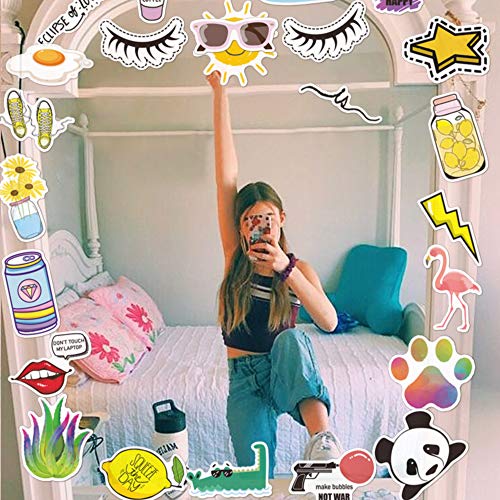 45-Pack Stickers for Water Bottles, BOENFU Cute Waterproof Asethetic Trendy 100% Vinyl Stickers for Water Bottle Hydro Flask Laptop Computer Mackbook Ipad Car Luggage Phone - Thumbnail 4