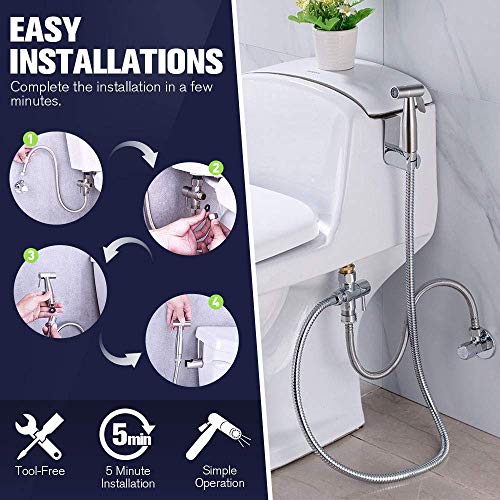 Handheld Bidet Sprayer for Toilet, Cloth Diaper Sprayer, Bathroom