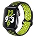 OriBear Compatible for Apple Watch Band 44mm 42mm, Breathable Sporty for iWatch Bands Series 4/3/2/1, Watch Nike+, Various Styles and Colors for Woman and Man(M/L,Black-Volt)