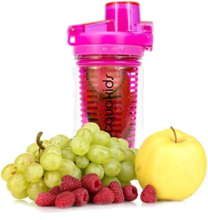 AcquaKids Premium 330ml Flip Top Fruit Infuser Water Bottle. Get Your Kids Creating their Own Naturally Flavoured Fruit Infused Water, Juice, Iced Tea & Sparkling Beverages.