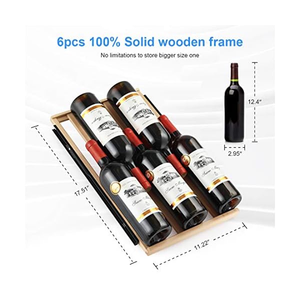 Colzer-Upgrade-15-Inch-Wine-Cooler-Refrigerators-32-Bottle-Fast-Cooling-Low-Noise-and-No-Fog-Wine-Fridge-with-Professional-Compressor-Stainless-Steel-Digital-Temperature-Control-Screen-Built-in-or-Fre
