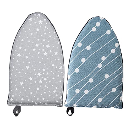 Zerodeko 2pcs Mini Ironing Board with Finger Loop Garment Steamer Mitt Heat Resistant Sponge Polyester for Home Hotel Tailor Shop Wrinkle Ironing Collars Sleeves