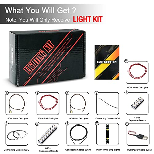 LMTIC Led Lighting Kit for (Ghostbusters ECTO1) Building Blocks Model