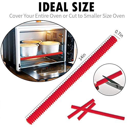 QELEG Oven Rack Shields, 4 Pack Silicone Oven Shelf Rack Guard Protector, 100% Certified BPA Free, FDA Approved, Heat Resistant, - Thumbnail 2