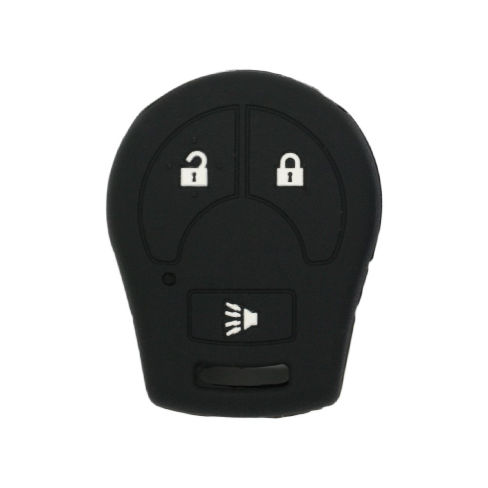 BROVACS Silicone Cover Protector Case Holder Skin Jacket Compatible with NISSAN 3 Button Remote Key Fob CV2506 Black