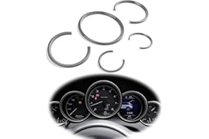 GTINTHEBOX 5 Pcs Silver Interior Dashboard Edge Trim Cover Ring for 2010-2016 Porsche Cayenne, 2008-2019 Porsche 911, 2010-2016 Porsche Panamera