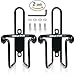 DIMPLES EXCEL Water Bottle Cages, Bike Bicycle Lightweight Water Bottle Holder Cages Brackets (2 Pack (Black + Black))