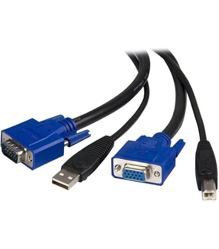 Câble KVM USB + VGA 4,6 M Pour Console Rack StarTech – RKCONSUV15, Connexion Serveur Rack Haute Définition