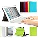CoastaCloud iPad 2/3/4 Really Thin SmartShell Stand Cover with Magnetically Detachable Wireless Bluetooth Keyboard Case for Apple iPad 2 3 4 (Green)