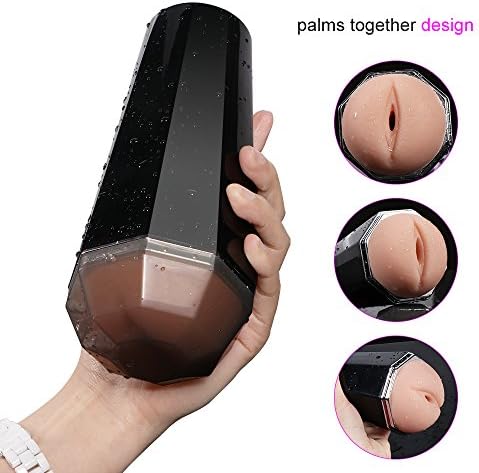 Vagina and Mouth Vibrating Sucking Pump Pussy and Male Double Sided Masturbation, Vagina Cup for Men Silicone Pussy