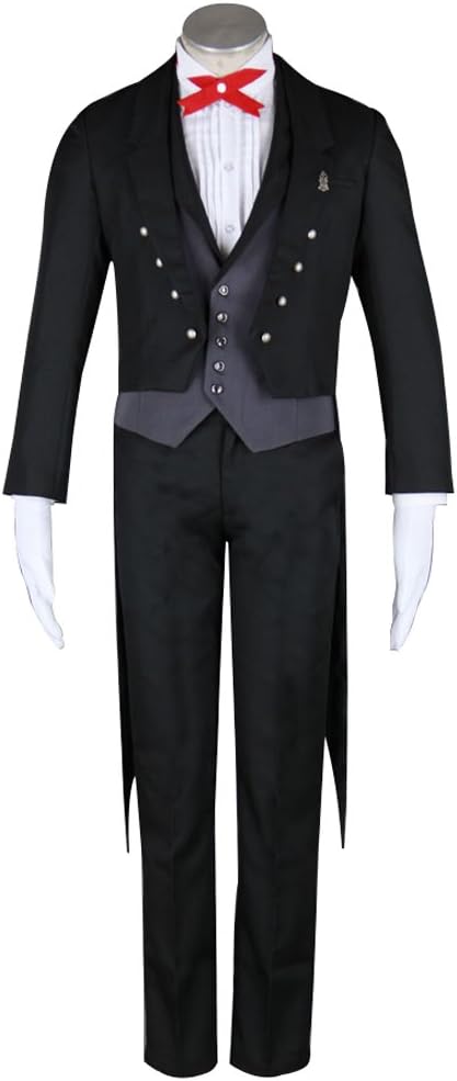 HOLRAN Black Butler II 2 Kuroshitsuji Sebastian Deluxe Cosplay Costume Set