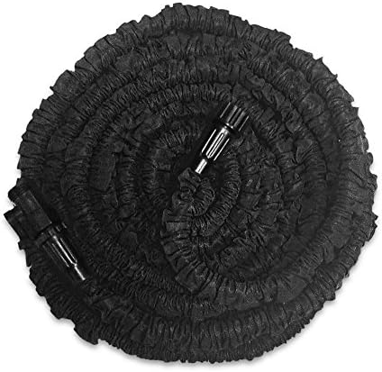 Expandable Garden Hose, 50ft Strongest Expanding Garden Hose on the Market with Triple Layer Latex Core &amp; Latest Improved Extra Strength Fabric Protection for All Your Watering Needs(Black)