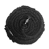 Genned Expandable Garden Hose, 75.3ft Strongest Expanding Garden Hose on the Market with Triple Layer Latex Core & Latest Improved Extra Strength Fabric Protection for All Your Watering Needs(Black)