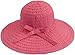 Simplicity Floppy Women Sun Hat Foldable Large Brim Hat with Ribbon