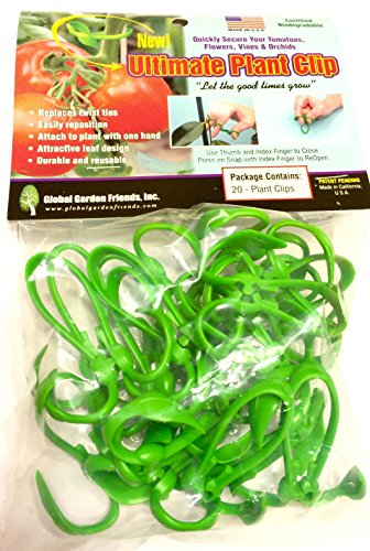 20-Plant Clips Ultimate Plant Clips by Global Garden Friends, Inc (replaces twist ties)