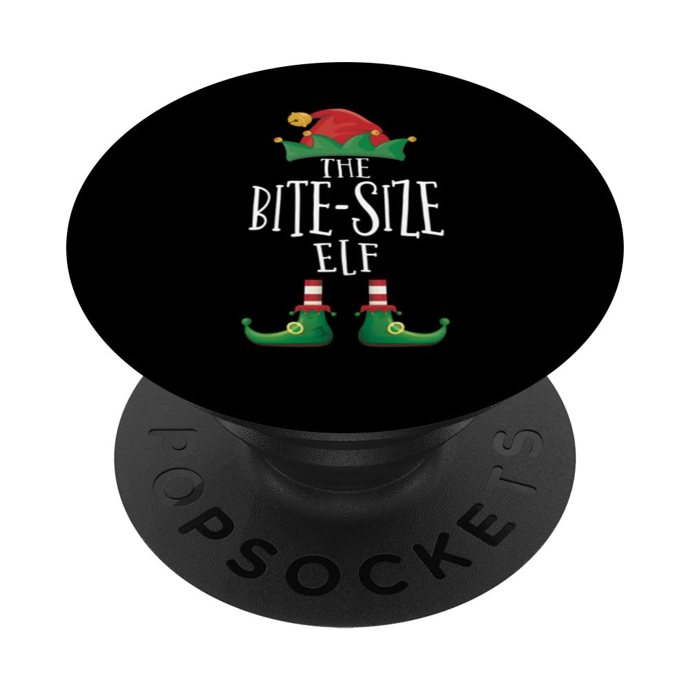 Bite-Size Elf Shirt Funny Family Matching Group Christmas PopSockets Swappable PopGrip