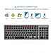 Bluetooth Keyboard, Jelly Comb Rechargeable Slim BT Wireless Keyboard with Number Pad Full Size Design for Laptop Desktop PC Tablet, Windows iOS Android-Gray