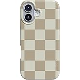 Casely iPhone 17 Case | Fit Check | Neutral Checkerboard | Compatible with MagSafe | Classic Ultra Slim Design