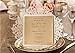 DORIS HOME Square Beige Laser-Cut Lace Flower Pattern Wedding Invitations Cards, 1 Piece