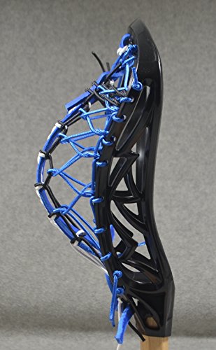 STRIKE EAGLE Inspired by US Air Force. Blackfeet Lacrosse Mini Stick Traditional strung Pita Pocket Blue Leathers - Black Head with Royal Blue finish Handle - Thumbnail 2