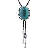 HUABOLA CALYN Handmade Bolo tie- Unique Luminous Stone Native American White 3D Scorpion Animal Bolo tie for Men