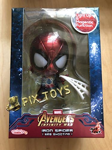 HOTTOYS COSBABY IRON SPIDER SPIDERMAN WEB SHOOTING VER LED LIGHTUP AVENGERS INFINITY WAR COSB432