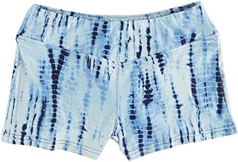 Hot Kiss Juniors Tie Dye Print Shorts Medium Blue/white