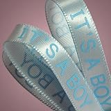 It's A Boy Satin Ribbon, 3/8