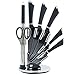 VonShef Premium 7 Piece Professional Stainless Steel Knife Set with Non-Stick Blades & Soft Touch Handles includes Revolving Block