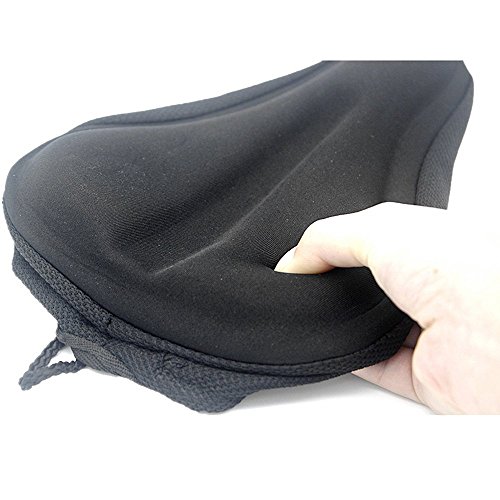 AISHEMI Breathable Soft Comfortable Cycling Bike Saddle Gel Seat Cushion Pad Cover 9"x6" for Most Children Bicycle Tricycle Banlance Bike Saddle - Thumbnail 2