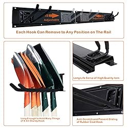 Garage Tool Storage Organizers Wall Mounted with 6