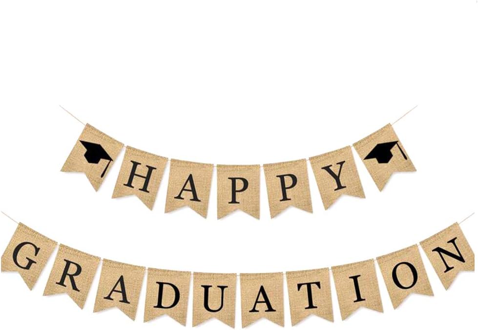 Graduation Banner Happy Graduation Banner with Graduation Cap Classy