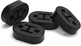 QWORK 4Pcs Universal Car Exhaust Hanger 2 Hole Rubber Muffler Bracket 12mm view 7