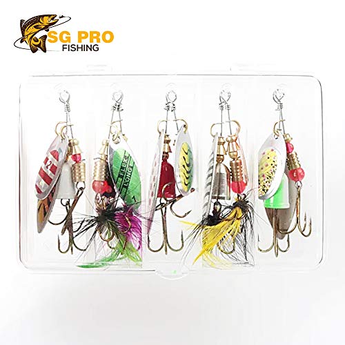 Angelköder, Spinnköder, 10 Stück, mit Angelzubehör, Stahlkopf-Köder, Barsch, Forelle, Lachs, Hartmetall, Spinnköder-Set – Bild 5