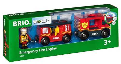 BRIO World - 33811 Feuerwehr-Leiterfahrzeug mit Licht & Sound – Bild 2
