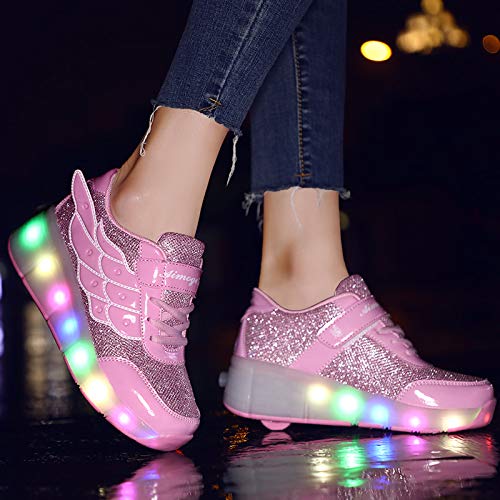 Pink Big W Roller Shoes YCOMI Girls Boys LED Roller Shoes With