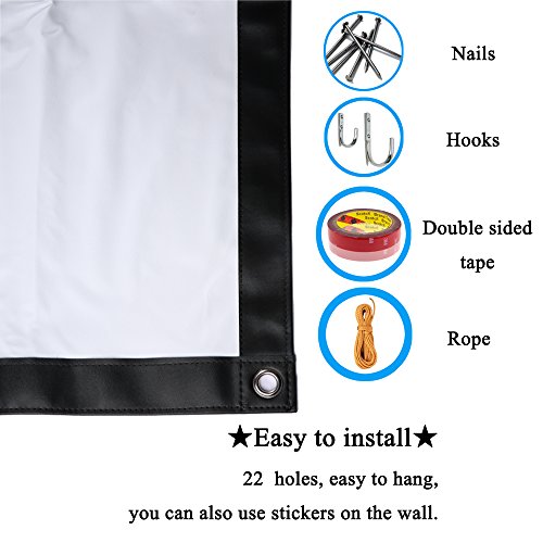 image for TouMei 120 Inch portable Projector Screen Foldable Material: PVC 16:9 