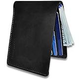 Bos Gaurus Minimalist Wallet For Men - Quality Genuine Leather Wallet for Cards and Cash - Slim Wallet