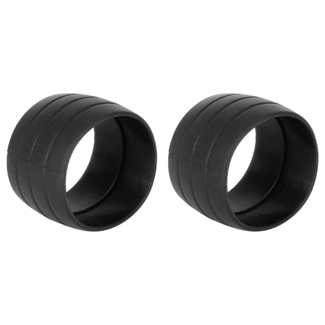 X AUTOHAUX 2pcs Bike Handlebar Tape Fixed Rings Anti-Slip Holding Loops Black