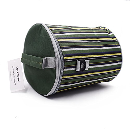 Thermal Cooler Insulated Lunch Bag, WITERY Zipper New Waterproof Nylon Lunch Bag Tote Insulated Thermal/Insulated Cooler Lunch Box Sack Picnic Storage Carry Case Pouch Tote Bag Lunch Kit - Thumbnail 5