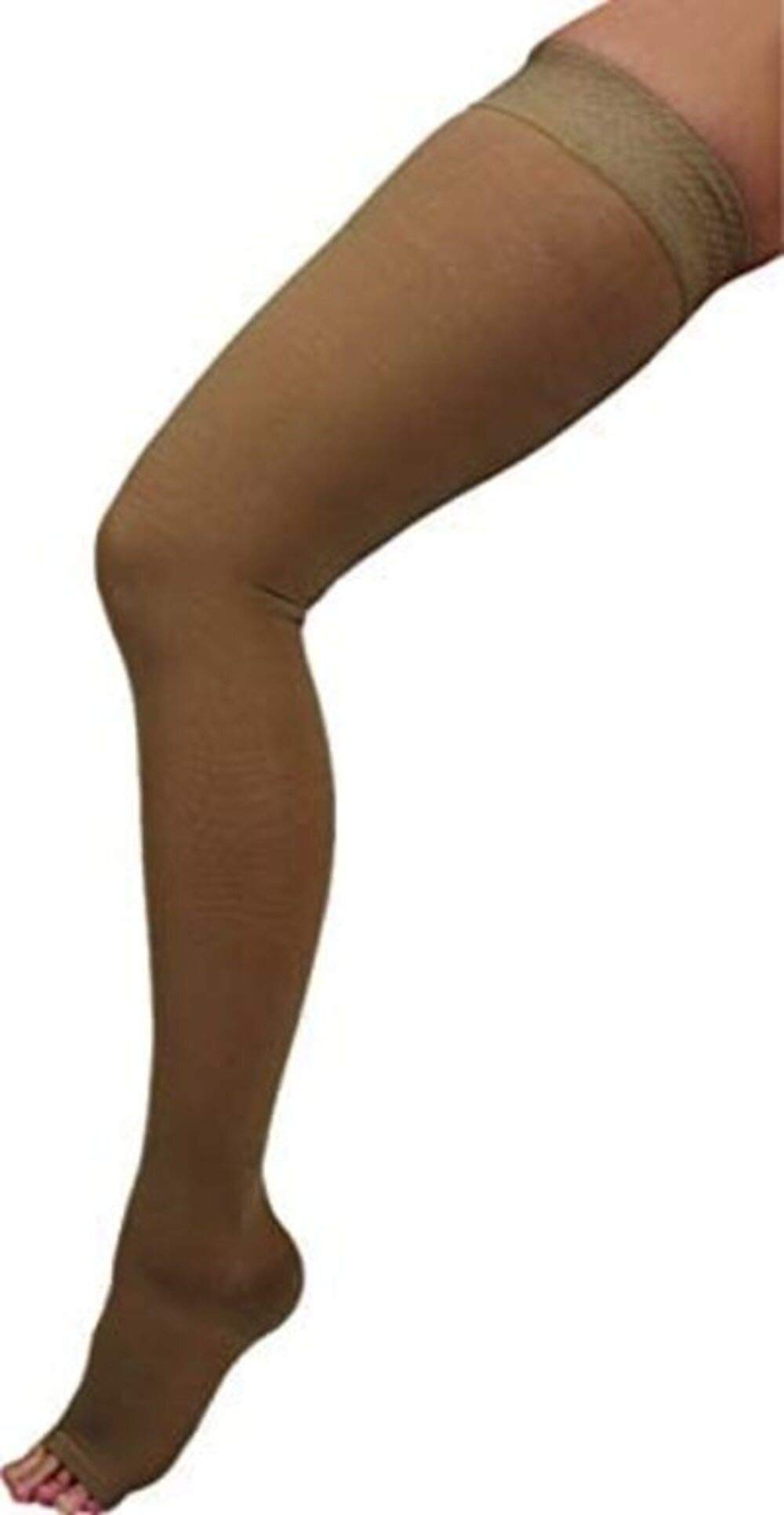 ArmoLine Compression Stockings Thigh High 20-30 mmHg Open/Closed Toe Class 1 Over Knee High for Swelling, Varicose Veins, Deep Vein Thrombosis, Pregnancy Flight Travel, Office Work (M, Open Toe)